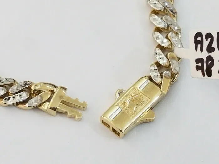 Gold and Diamond Necklaces 10K Yellow Gold Royal Miami Cuban Chain With Diamond Cut 24 inches 7 mm Real Gold and Diamond Necklaces 10K Yellow Gold Royal Miami Cuban Chain With Diamond Cut 24 inches 7 mm Real