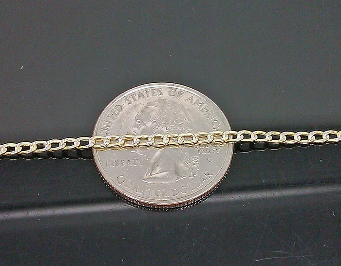 Gold and Diamond Necklaces 22 Real 10K Yellow Gold Link Chain Necklace Diamond Cut Chain Men Women