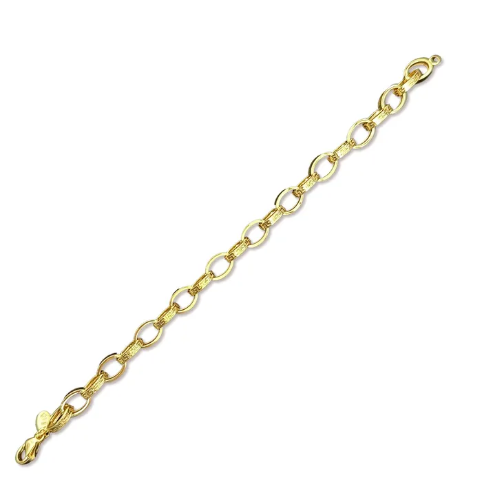 Independent Jewellers Bracelets 10kt Yellow Gold Oval Greek Design Medium Bracelet Independent Jewellers Bracelets 10kt Yellow Gold Oval Greek Design Medium Bracelet