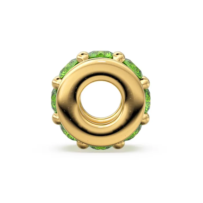 Jalvi Co PreStyled Sets 18k Solid Yellow Gold 5mm Peridot Eternity Rondelle Wheel Bead Jalvi Co PreStyled Sets 18k Solid Yellow Gold 5mm Peridot Eternity Rondelle Wheel Bead
