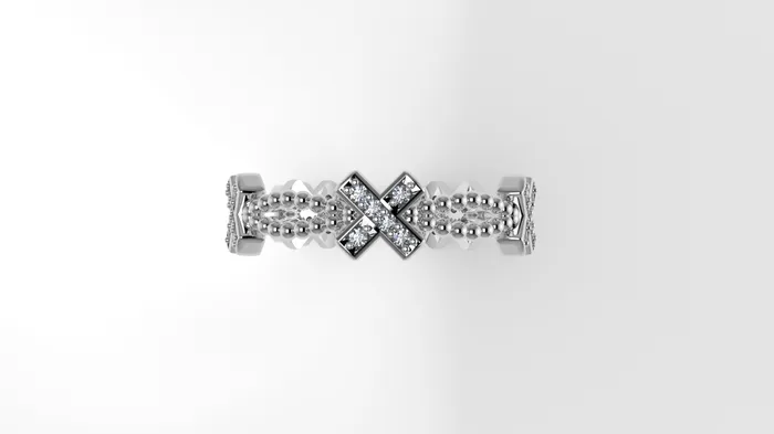 Jcm 21 jewelry 14K Ring with 30 DIAMONDS Stt Prong Filigree Star Style Cut Chanel Rings