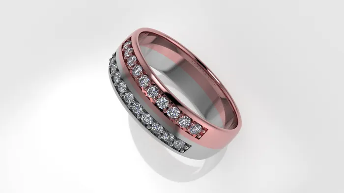 Jcm 21 jewelry Rings 14K Gold Wedding Ring with 20 Diamonds STT Cut Chanel For men or women