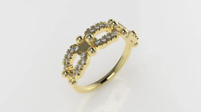 JCM DESIGN JEWELRY Rings 14K Ring with 30 DIAMONDS VS1 Cut Split