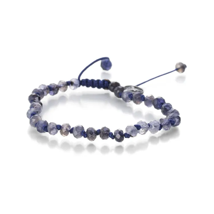 Joseph Brooks 6mm Faceted Iolite Bead Bracelet Bracelets