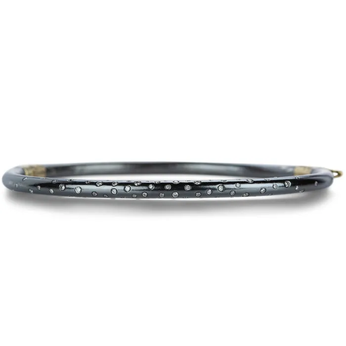 Kate Maller Rings Silver Timeless Hinged Bangle