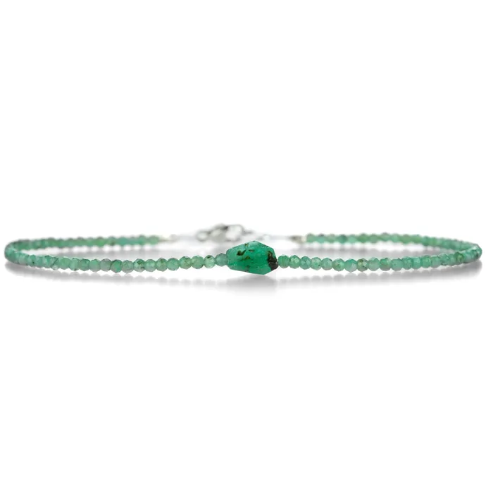 Margaret Solow Bracelets Emerald Bead Emerald Crystal Bracelet