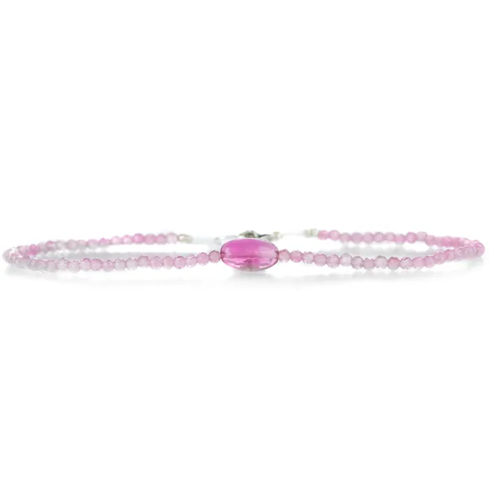 Margaret Solow Bracelets Faceted Pink Tourmaline Bracelet