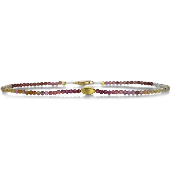 Margaret Solow Bracelets Multicolored Sapphire and 18k Bead Bracelet