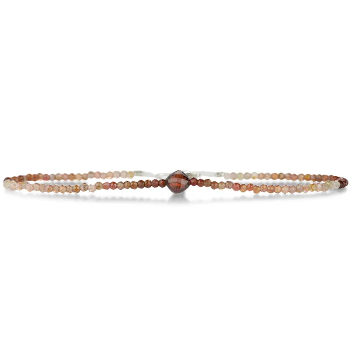 Margaret Solow Bracelets Red Spinel and Garnet Beaded Bracelet