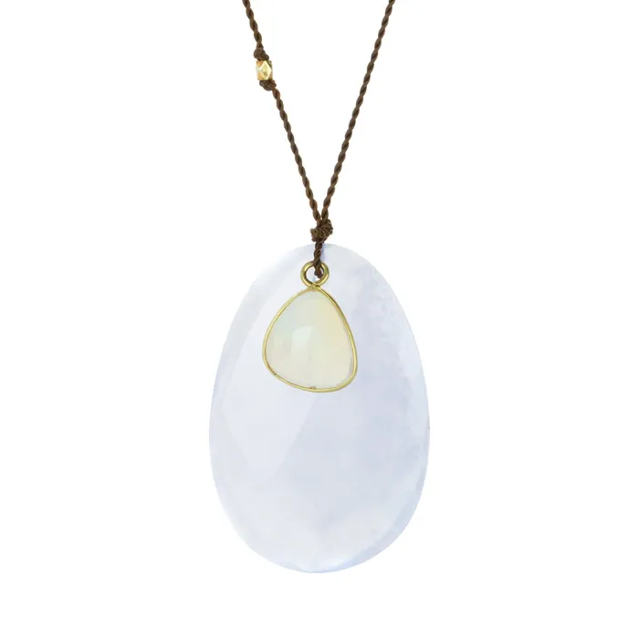 Margaret Solow Necklaces Chalcedony and Opal Necklace