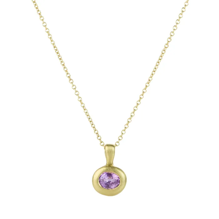 Marian Maurer Necklaces 18k Pink Sapphire City Pendant Necklace