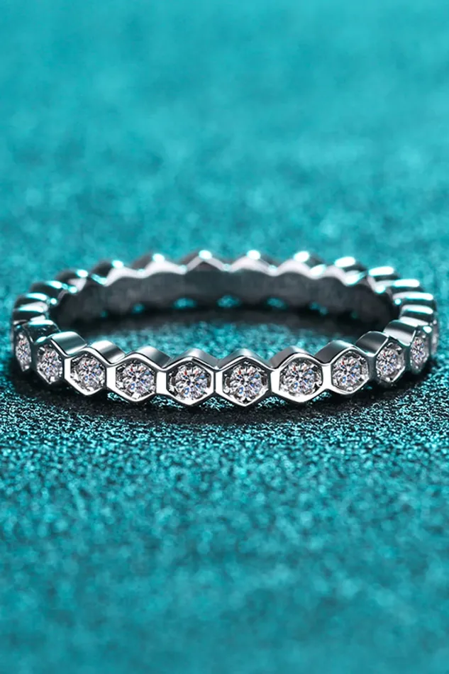 Moissanite 925 Sterling Silver Eternity Ring Trendsi Rings
