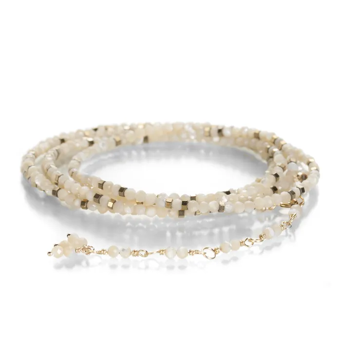Mother of Pearl Confetti Wrap Bracelet 34 Anne Sportun Bracelets