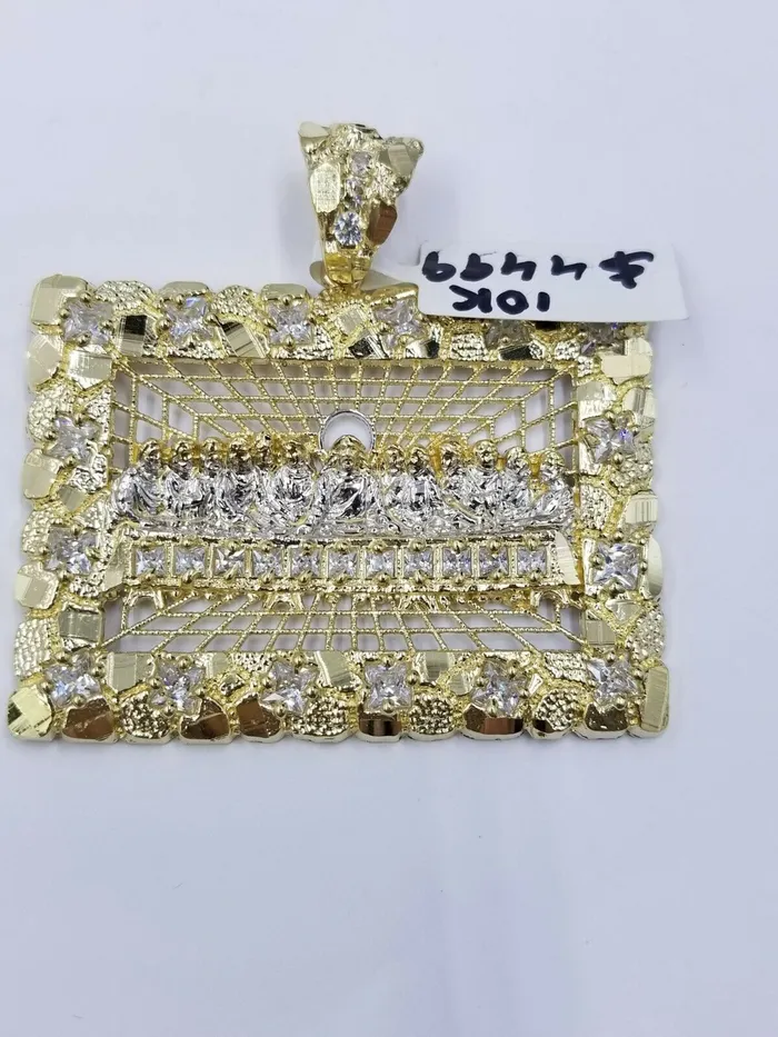 Necklaces 10k Real Yellow Gold Last supper Byzantine 28Chain Mens Necklace Gold and Diamond Necklaces 10k Real Yellow Gold Last supper Byzantine 28Chain Mens Necklace Gold and Diamond
