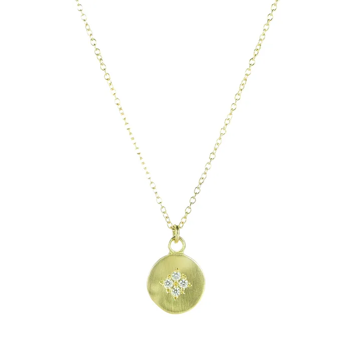 Necklaces Adel Chefridi 18k Four Star Wave Pendant Necklace