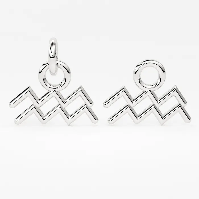 Necklaces Aquarius Zodiac Necklace Star Sign Pendant Astrology Birthday Gift in Solid 14k or 18k Gold Jalvi Co