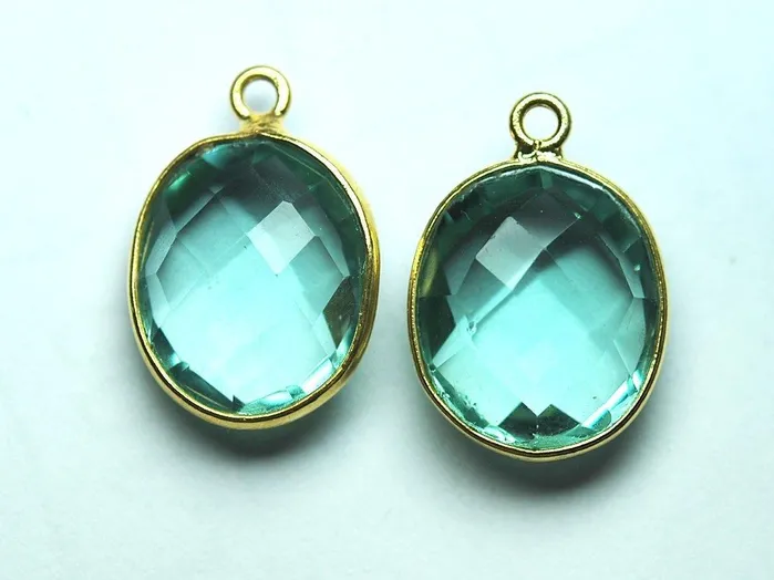 Necklaces Beads Supplies USA 925 Sterling Vermeil Silver Green Amethyst Quartz Faceted Pear Shape 24K Gold Plated Pendant 2 Piece Of 18mm Necklaces Beads Supplies USA 925 Sterling Vermeil Silver Green Amethyst Quartz Faceted Pear Shape 24K Gold Plated Pendant 2 Piece Of 18mm