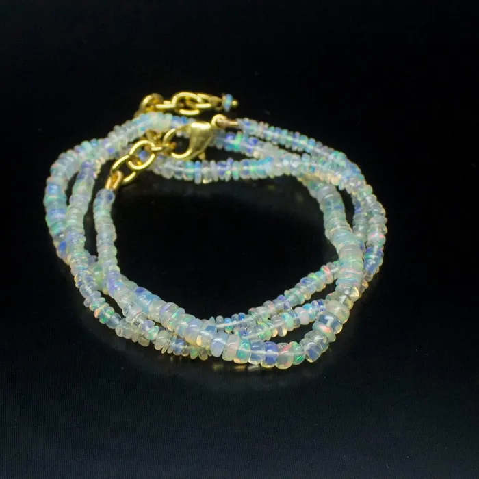 Necklaces Beads Supplies USA Ethiopian Opal Smooth Rondelle Beads Gold Vermeil Necklace 18 2mm 4mm Necklaces Beads Supplies USA Ethiopian Opal Smooth Rondelle Beads Gold Vermeil Necklace 18 2mm 4mm
