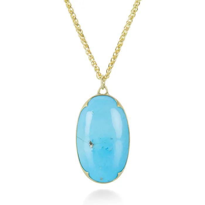 Necklaces Gabriella Kiss Persian Turquoise Pendant Necklace
