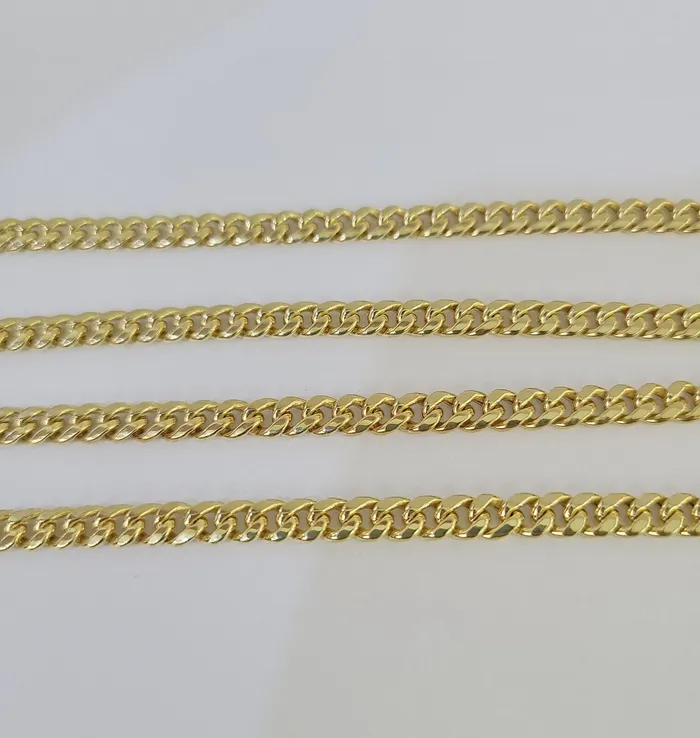 Necklaces Gold and Diamond 10k Miami Cuban Link Chain Yellow Gold 5mm Necklace 22