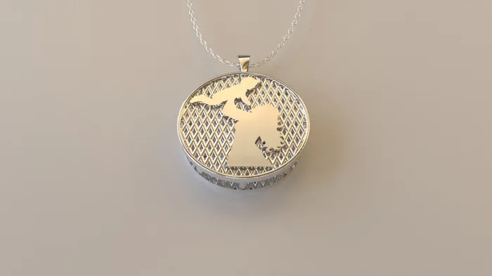 Necklaces Jcm 21 jewelry 14K Gold Pendant Mother and Son Silhouette