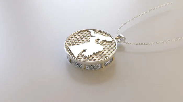 Necklaces Jcm 21 jewelry 14K Gold Pendant Mother and Son Silhouette