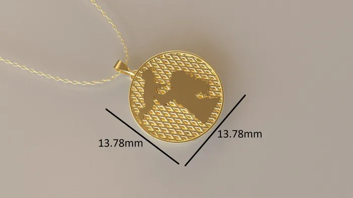 Necklaces Jcm 21 jewelry 14K Gold Pendant Mother and Son Silhouette