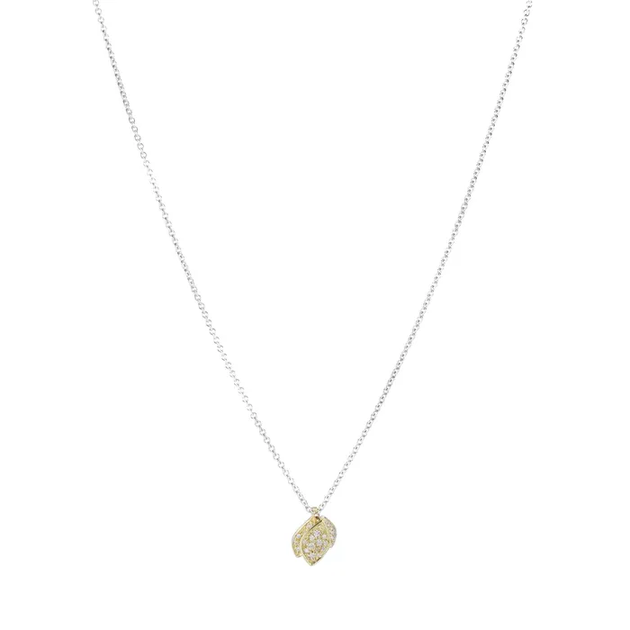 Necklaces Pave Diamond Triple Leaf Necklace John Iversen Necklaces Pave Diamond Triple Leaf Necklace John Iversen