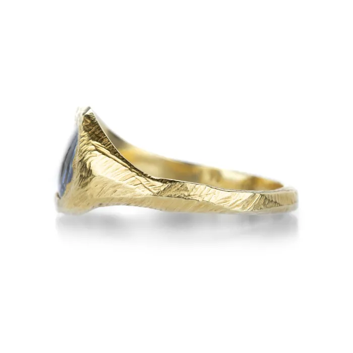 Page Sargisson Rings Light Blue Sapphire Signet Ring Page Sargisson Rings Light Blue Sapphire Signet Ring