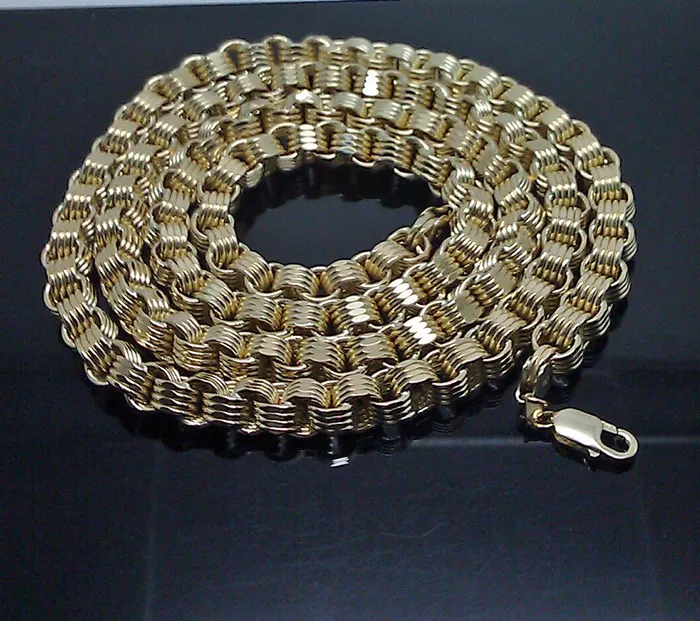 PreStyled Sets Gold and Diamond 10k Gold Chain For Mens Real Gold Byzantine 6mm 30 Inch Box Brand New Gold Chain