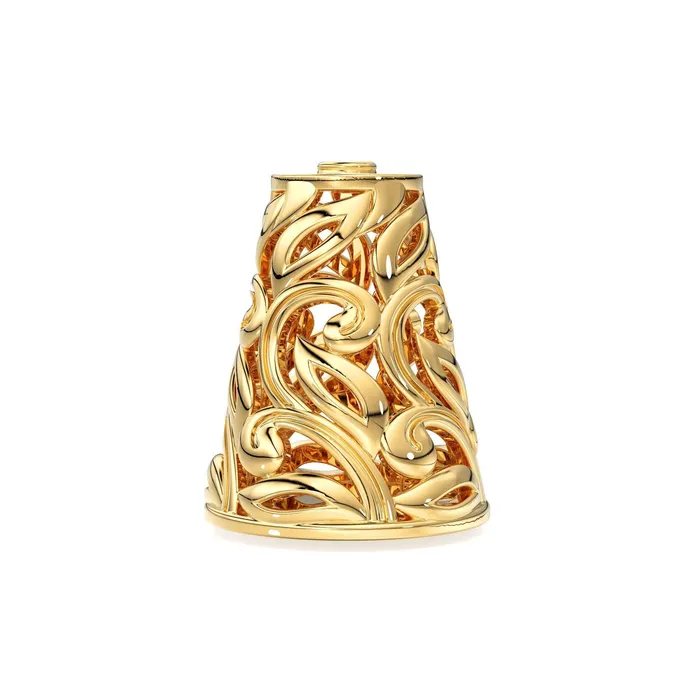 PreStyled Sets Leaf Mesh Designer Cone Solid Gold 14k 18k Solid Gold Spacer Bead Jewelry Making Supply available in 13mm Jalvi Co PreStyled Sets Leaf Mesh Designer Cone Solid Gold 14k 18k Solid Gold Spacer Bead Jewelry Making Supply available in 13mm Jalvi Co