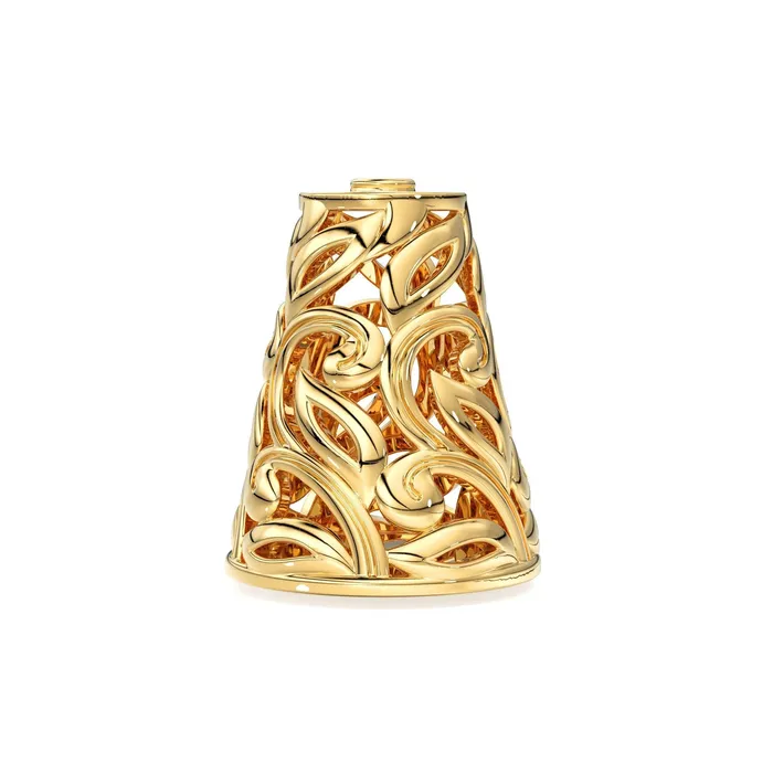 PreStyled Sets Leaf Mesh Designer Cone Solid Gold 14k 18k Solid Gold Spacer Bead Jewelry Making Supply available in 13mm Jalvi Co PreStyled Sets Leaf Mesh Designer Cone Solid Gold 14k 18k Solid Gold Spacer Bead Jewelry Making Supply available in 13mm Jalvi Co