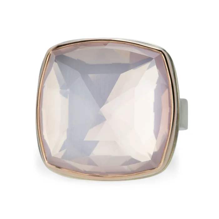 Rings Jamie Joseph Square Rose Cut Rose Quartz Ring