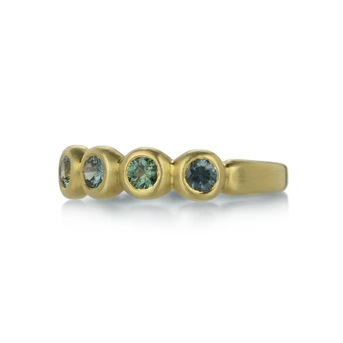 Rings Marian Maurer 18k Green Montana Sapphire Porch Skimmer Band Rings Marian Maurer 18k Green Montana Sapphire Porch Skimmer Band