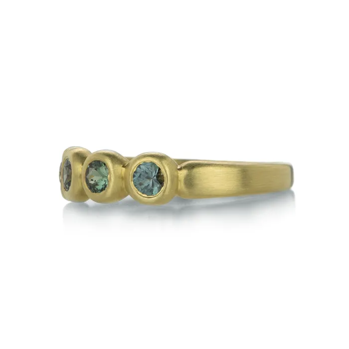 Rings Marian Maurer 18k Green Montana Sapphire Porch Skimmer Band Rings Marian Maurer 18k Green Montana Sapphire Porch Skimmer Band