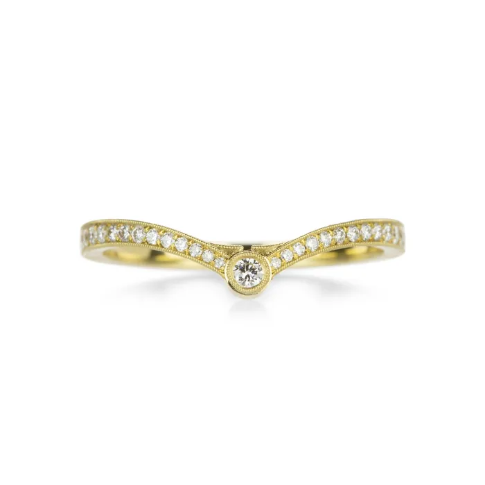 Rings Twyla Contour Band with Round Diamond Erika Winters