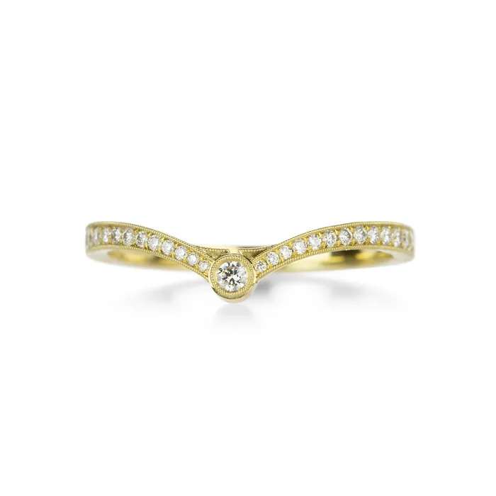 Rings Twyla Contour Band with Round Diamond Erika Winters Rings Twyla Contour Band with Round Diamond Erika Winters