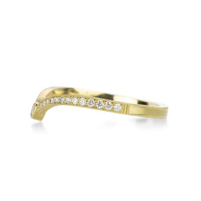 Rings Twyla Contour Band with Round Diamond Erika Winters Rings Twyla Contour Band with Round Diamond Erika Winters