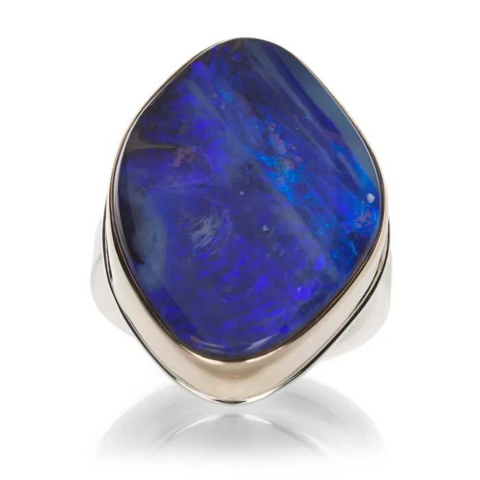 Rings Vertical Boulder Opal Ring Jamie Joseph