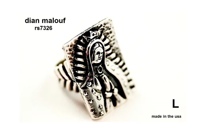 rs7326 Silver Rectangle Virgin Ring Dian Malouf Rings rs7326 Silver Rectangle Virgin Ring Dian Malouf Rings