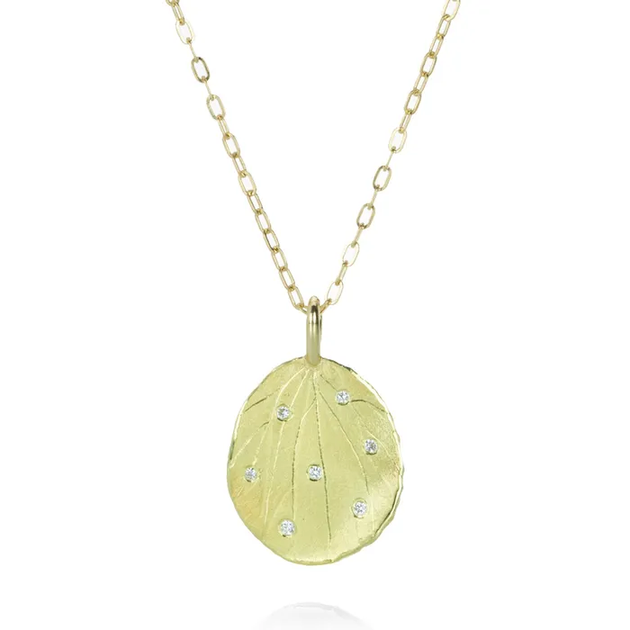 Single Hydrangea Petal Pendant Necklace Barbara Heinrich Necklaces