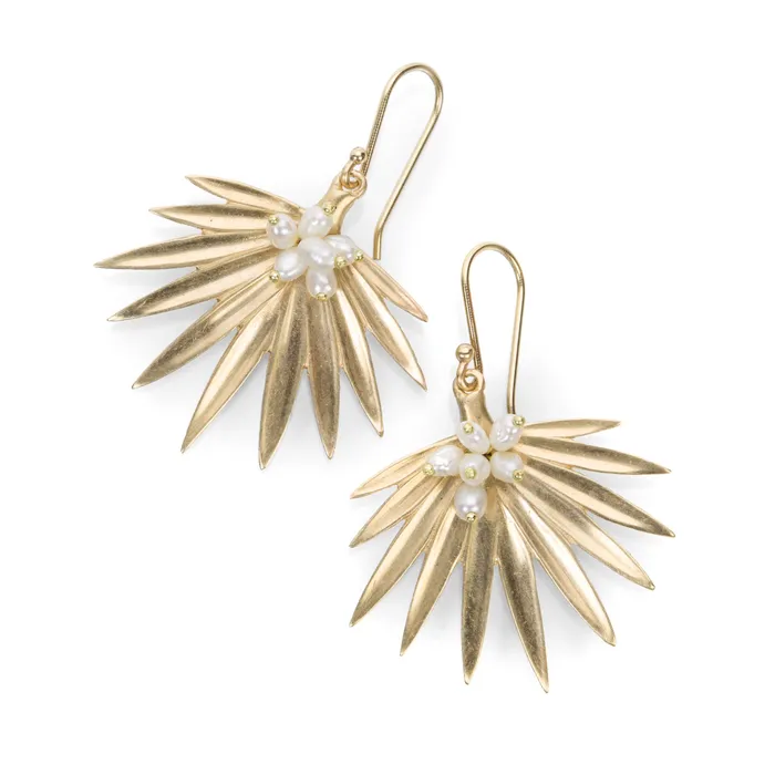 Small Fan Palm Earrings Annette Ferdinandsen Earrings