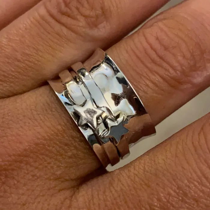 Sophiareneboutique Rings Sterling Silver Star Spinner Ring