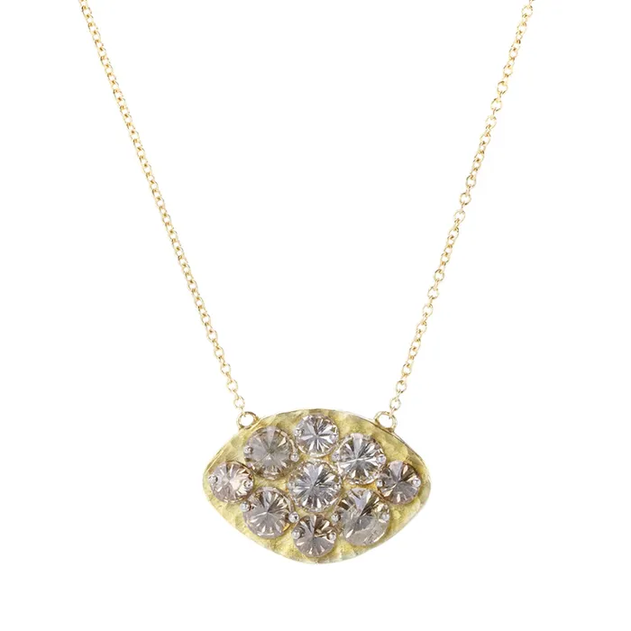 Todd Pownell Inverted Diamond Disc Pendant Necklace Necklaces