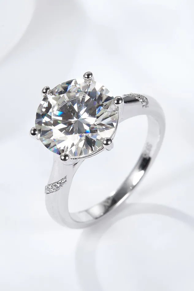 Trendsi Rings 5 Carat Moissanite Solitaire Ring