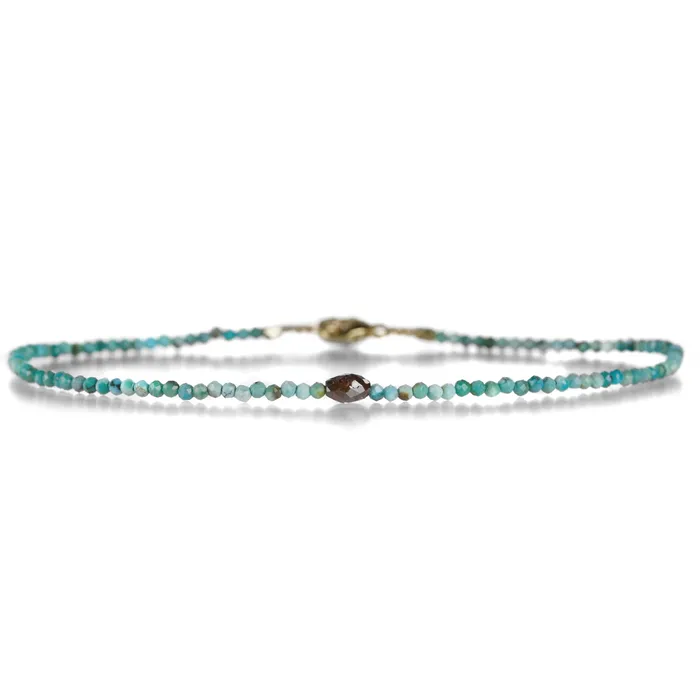 Turquoise and Diamond Beaded Bracelet Margaret Solow Bracelets