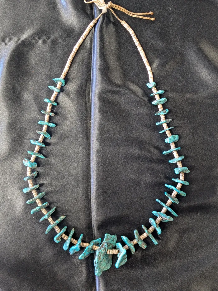 Turquoise NuggetChunk Necklace Chris Crosbys Purple Coyote Necklaces