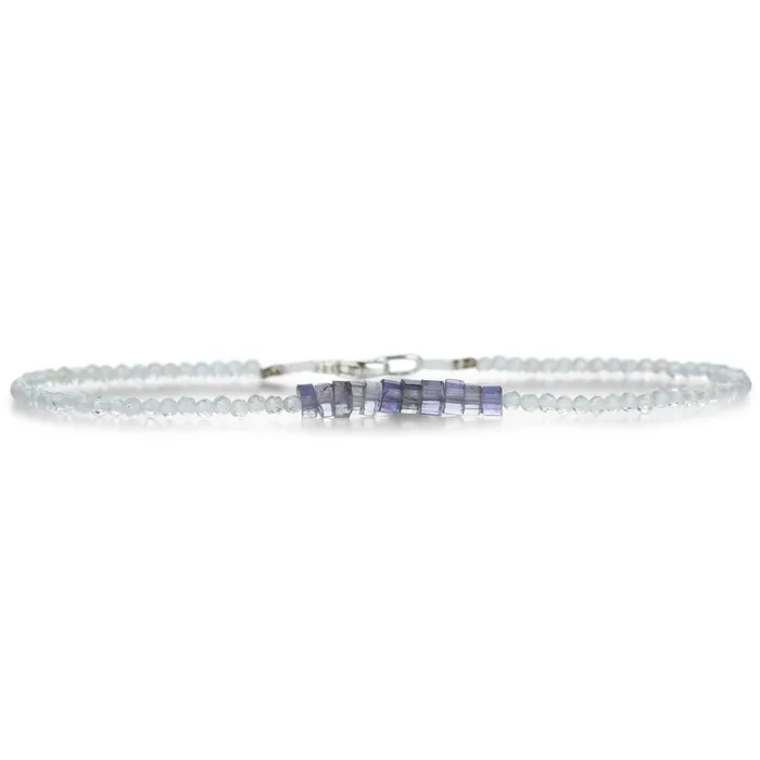White Topaz and Iolite Bracelet Margaret Solow Bracelets