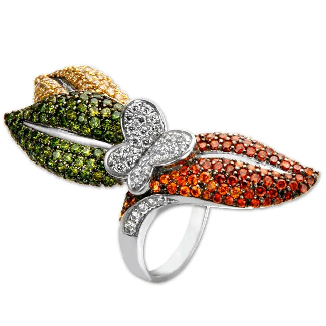 3 Leaf Butterfly Bling Ring336973 Elisa Ilana Rings