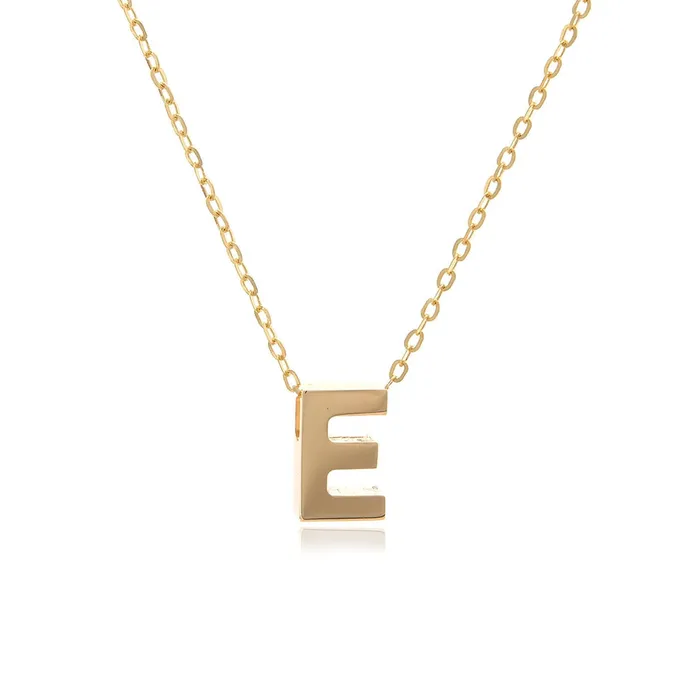 Alev Collection Necklaces Block Initial Necklace